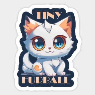 tiny furball kitten Sticker